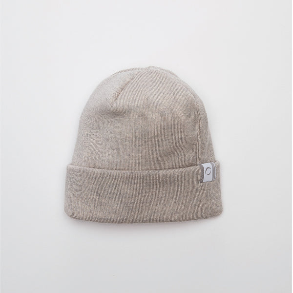 Tuque en laine de mérinos gris pâle / Merino wool unisex beanie light grey made in Canada.