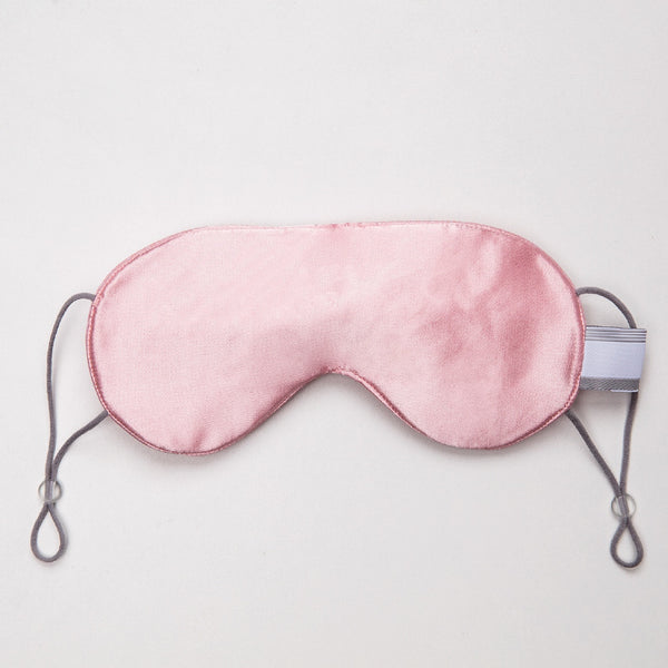 Masque de nuit unisex ajustable aux oreillers avec satin pink / Night mask unisex adjustable at the ears with pink satin made by Volprivé.