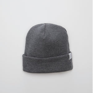 Tuque en laine de mérinos grey / Merino wool unisex beanie grey made in Canada.