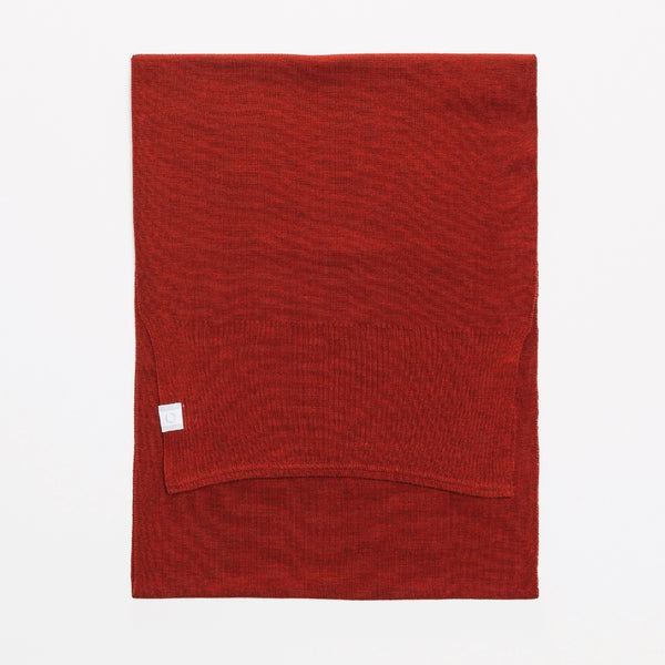 Foulard écharpe en laine mérinos rouge / Scarf in merino wool red by Volprivé.