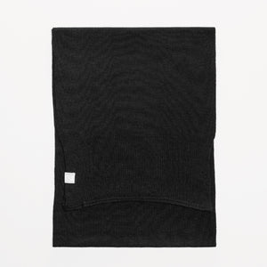 Foulard écharpe en laine mérinos noire / Scarf in merino wool black by Volprivé.